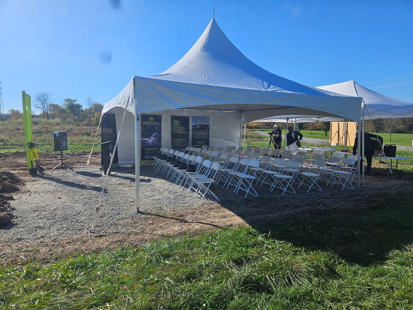Marquee tent event setup wedding rental Niagara — Vine & Veil